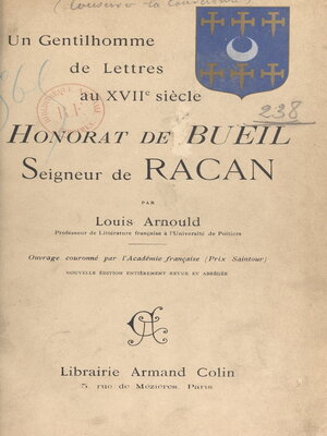 cover image of Un gentilhomme de lettres au XVIIe siècle